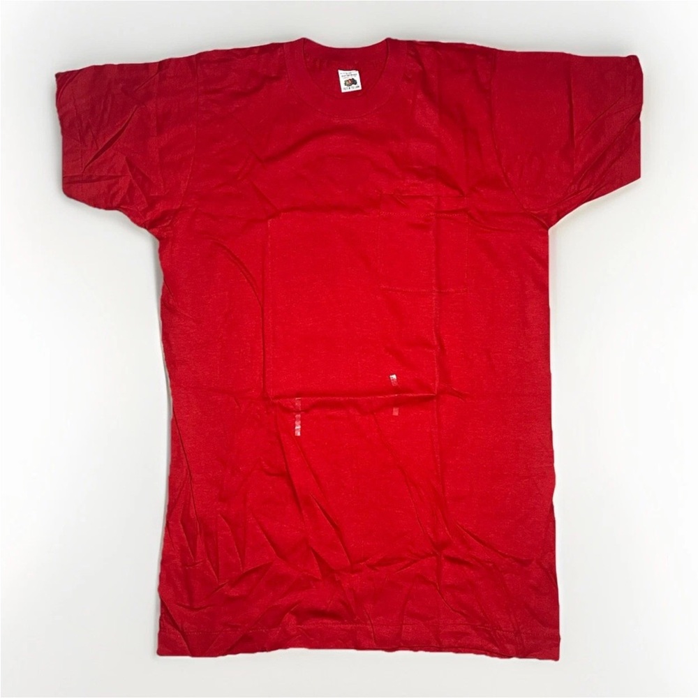 NWOT Vintage Fruit Of The Loom Best Blank Tee Red Size L Single Stitch T-Shirt